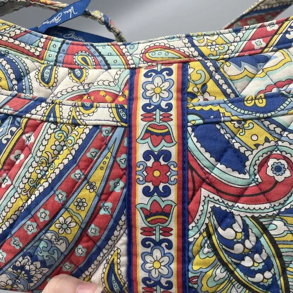 Vera Bradley Shoulder Bag Womens Multicolor Marina Paisley Floral Purse Clean
